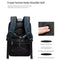 Large Capacity Waterproof Laptop Backpack With Usb Port For Business Travel - Black