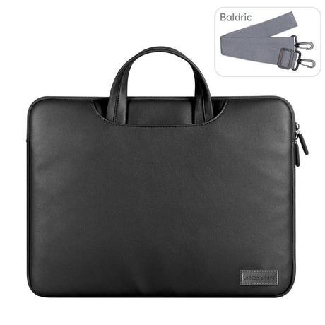 15 Inch Waterproof Pu Laptop Inner Bag - Black