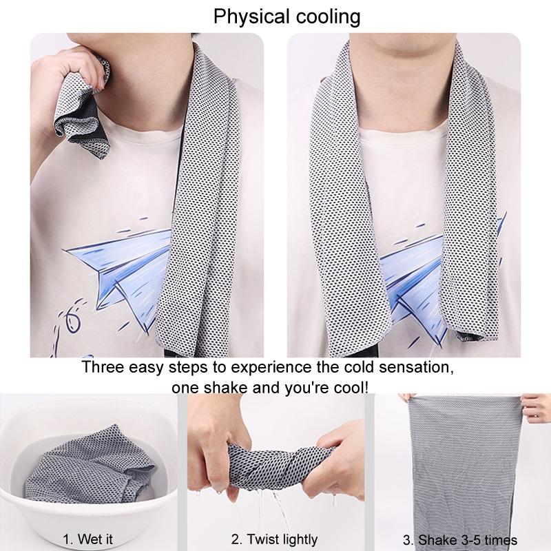 Portable Quick Dry Sports Towel Set With Silicone Sleeve And Storage Bag - 30X80Cm - Grey - 30X90Cm