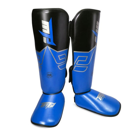 Protective Leg Guards For Freestyle Grappling And Thai Boxing Training - L - Blue