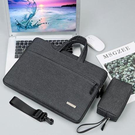 14 Inch Inner Bag With Shoulder Strap For Handbag Or Laptop - Power Bag - Grey