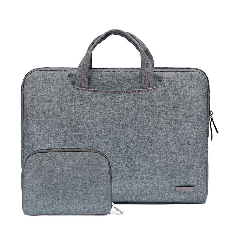 11.6 Inch Simple Business Laptop Bag With Liner - Ls-116 - Snowflake Nylon Gray