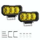 40W 9V - 30V 5 Inch Waterproof 3 - Eye Headlight - Floodlight Yellow Light