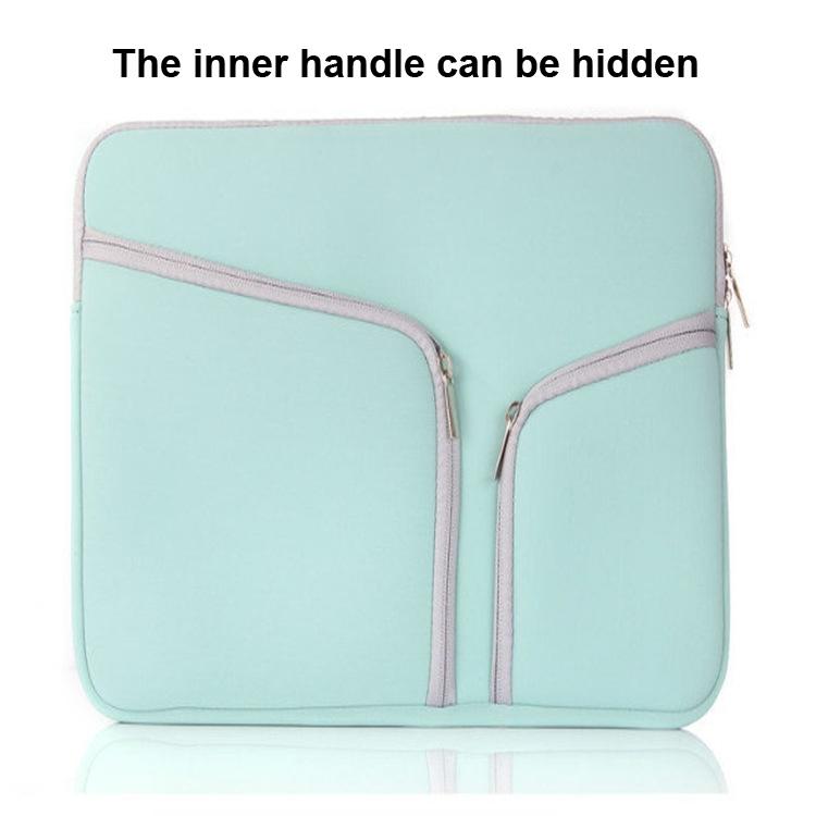 11 Inch Multi-Pocket Laptop Liner Bag For Diving Material - Mint Green