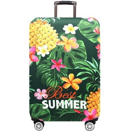 Stretchy Luggage Dust Cover - Durable & Protective - Size L - Banana Leaf Yellow - S