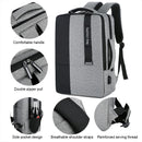 Large-Capacity Laptop Backpack With Usb Charging - Ideal For Business Commuters - Grey