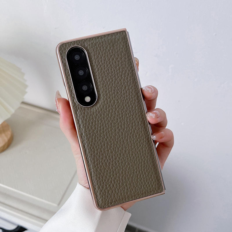 Star Series Nano Electroplating Pu Case For Samsung Galaxy Z Fold 4