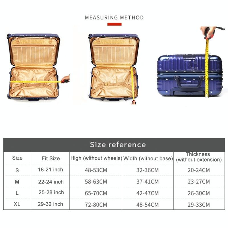 Stretchy Luggage Dust Cover - Durable & Protective - Size L - Banana Leaf Yellow - M