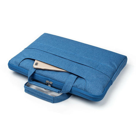 13.3 Inch Laptop Bag - Portable One Shoulder Zipper Design For Macbook Samsung Sony Dell Alienware Chuwi Asus Hp - Dark Blue