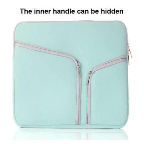 10-Inch Multi-Pocket Laptop Liner Bag For Diving Material - Mint Green