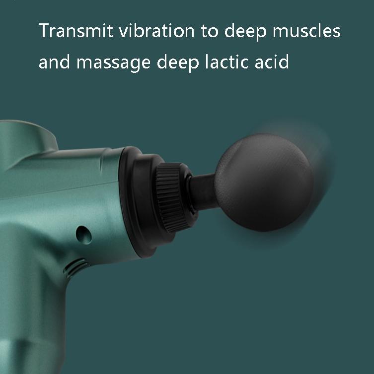 Portable Fascia Massage Gun For Muscle Relaxation - 12 Gears Black