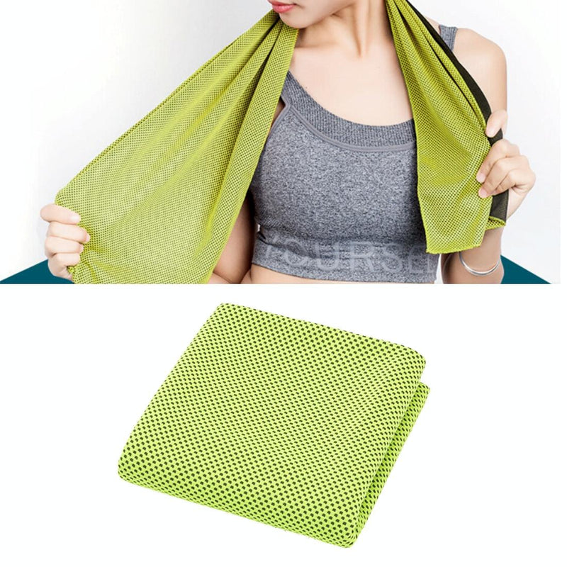 2-Pack Enduring Ice Towels - Microfiber Fabric 30*100Cm - Ideal For Gym And Sports - Orange