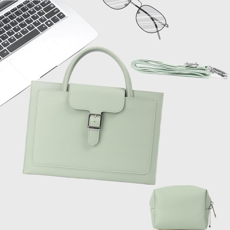 15-Inch Waterproof Laptop Bag With Power Pack - Portable - Mint Green