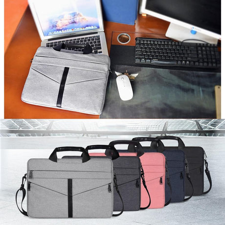 Stylish Zipper Laptop Bag With Shoulder Strap - Durable & Breathable - Pink