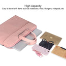 Waterproof Portable One-Shoulder Handbag For 13.3 Laptops With Hidden Zipper And Suitcase Belt - Pink