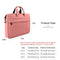 14.1 Inch Waterproof Anti-Theft One-Shoulder Handbag With Suitcase Belt - Pink