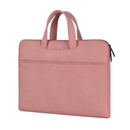 Waterproof Portable One-Shoulder Handbag For 14.1 Laptops With Hidden Zipper And Suitcase Belt - Pink