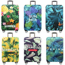 Stretchy Luggage Dust Cover - Durable & Protective - Size L - Sword Leaf Forest - Xl