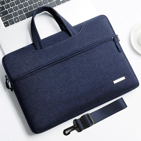 14 Inch Inner Bag With Shoulder Strap For Handbag Or Laptop - Dark Blue