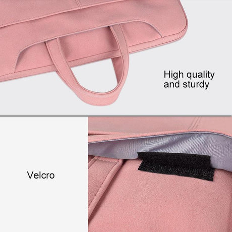 Waterproof Portable One-Shoulder Handbag For 13.3 Laptops With Strap & Magic Stick - Pink