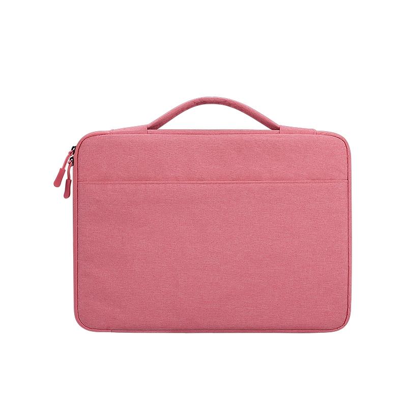 Waterproof Oxford Laptop Handbag With Trolley Strap - Pink