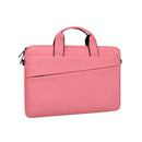 Portable Laptop Tablet Bag - 15.4 Inch Double Side Pockets Soft Handle Oxford Cloth - Pink