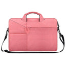 13.3 Inch Laptop Handbag With Hidden Strap And Suitcase Belt - Waterproof And Tear-Resistant - Pink