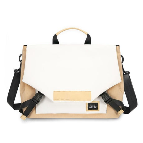 Anti-Drop Crossbody Laptop Bag - Fits 13.3-16 Inch - Airbag Protection - Turmeric White