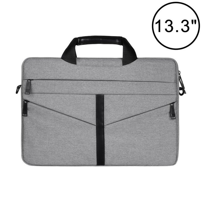 Stylish Zipper Laptop Bag With Shoulder Strap - Durable & Breathable - Dark Gray