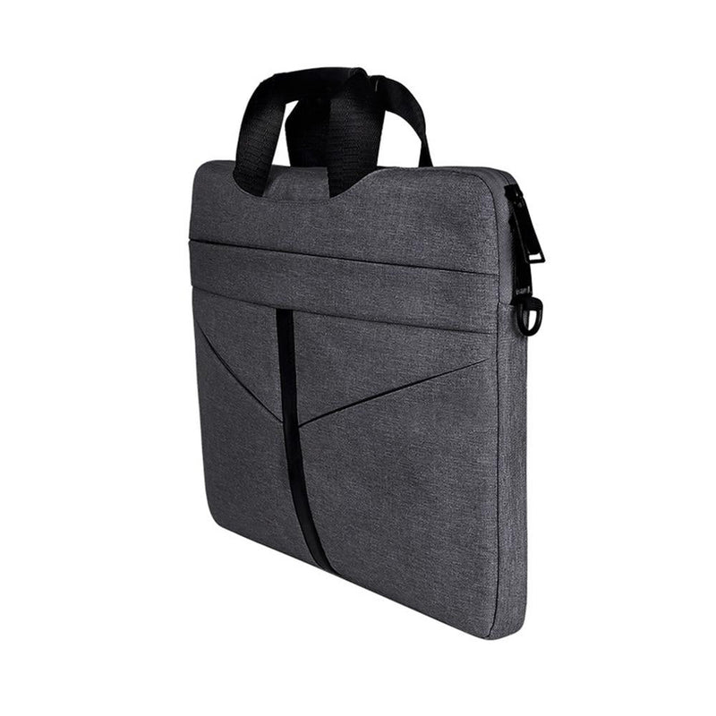 Stylish Zipper Laptop Bag With Shoulder Strap - Durable & Breathable - Dark Gray