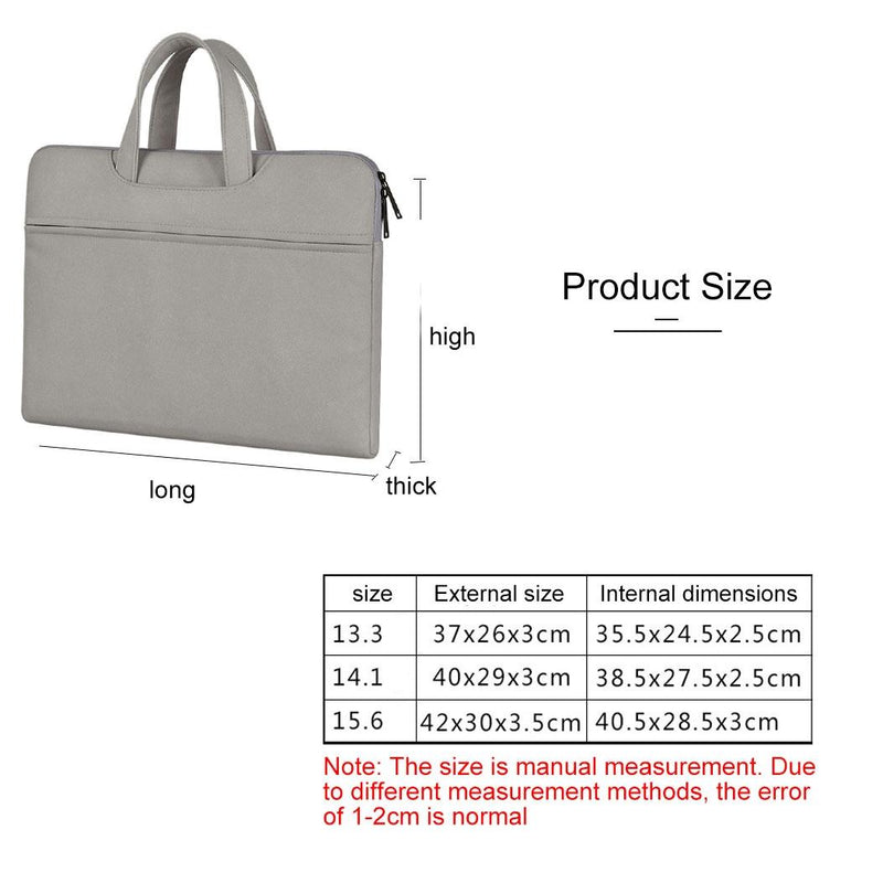 Waterproof Portable One-Shoulder Handbag For 13.3 Laptops With Hidden Zipper And Suitcase Belt - Dark Gray