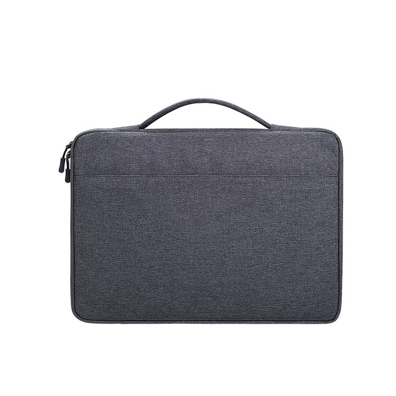 Waterproof Oxford Laptop Handbag With Trolley Strap - Dark Gray