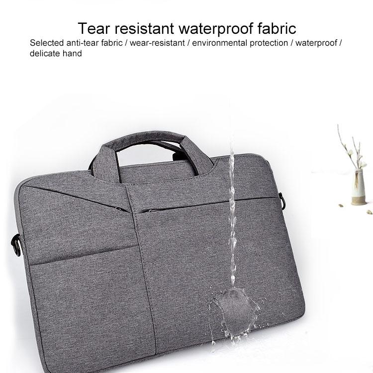 13.3 Inch Laptop Handbag With Hidden Strap And Suitcase Belt - Waterproof And Tear-Resistant - Dark Gray