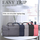 13.3 Inch Laptop Handbag With Hidden Strap And Suitcase Belt - Waterproof And Tear-Resistant - Dark Gray