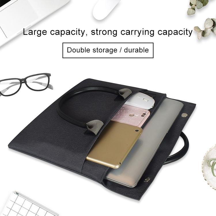 Universal 15.4 Soft Handle Laptop Bag For Macbook Samsung Sony Dell Alienware Chuwi Asus Hp - Portable & Wearable - Black