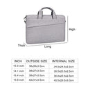 Portable 13.3 Laptop / Tablet Bag With Dual Pockets And Soft Handle - Grey