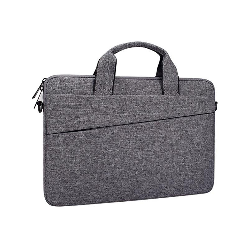 Portable 13.3 Laptop / Tablet Bag With Dual Pockets And Soft Handle - Grey