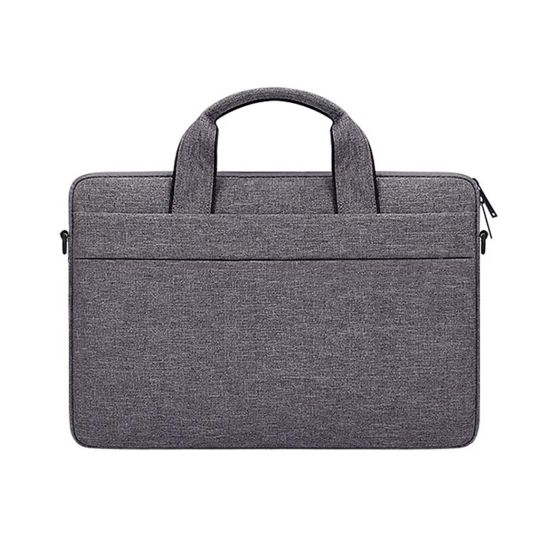 Portable 13.3 Laptop / Tablet Bag With Dual Pockets And Soft Handle - Grey