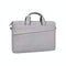 Portable Laptop Tablet Bag - 15.4 Inch Double Side Pockets Soft Handle Oxford Cloth - Grey