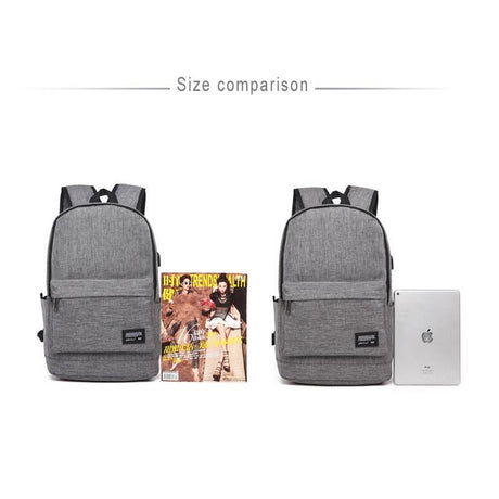 Multi-Function Laptop Backpack With Usb Port - Fits 15.6 Devices - Oxford Cloth - 45X31X16Cm - Grey