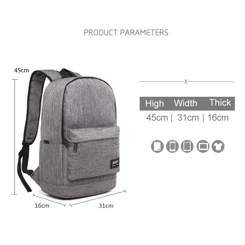 Multi-Function Laptop Backpack With Usb Port - Fits 15.6 Devices - Oxford Cloth - 45X31X16Cm - Grey