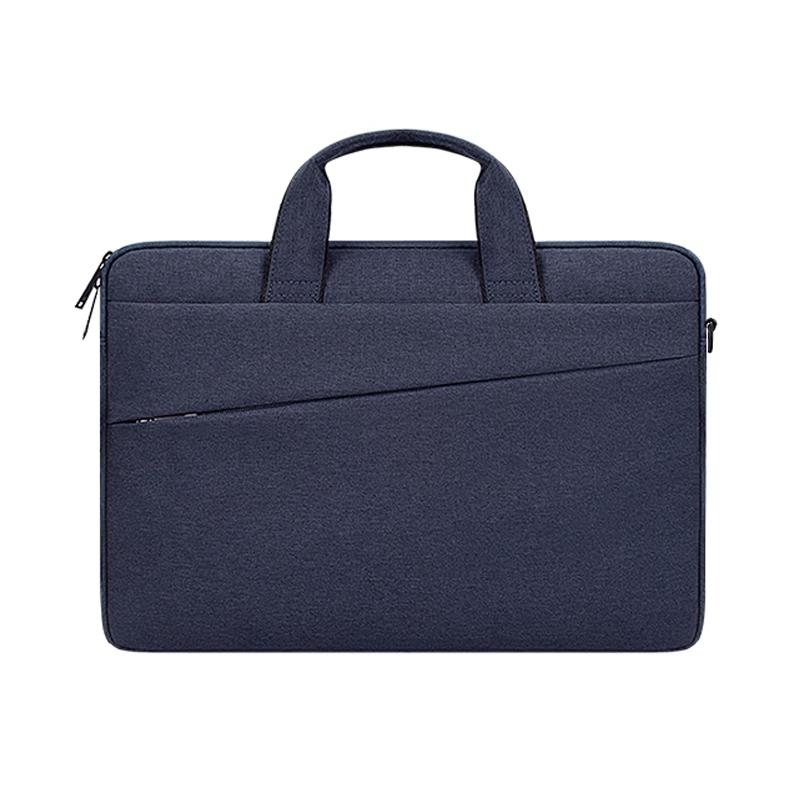 Portable Laptop Tablet Bag - 15.6 Inch Double Side Pockets Soft Handle Oxford Cloth - Deep Space Gray - Grey