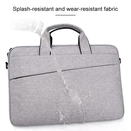 Portable Laptop Tablet Bag - 15.6 Inch Double Side Pockets Soft Handle Oxford Cloth - Deep Space Gray - Grey