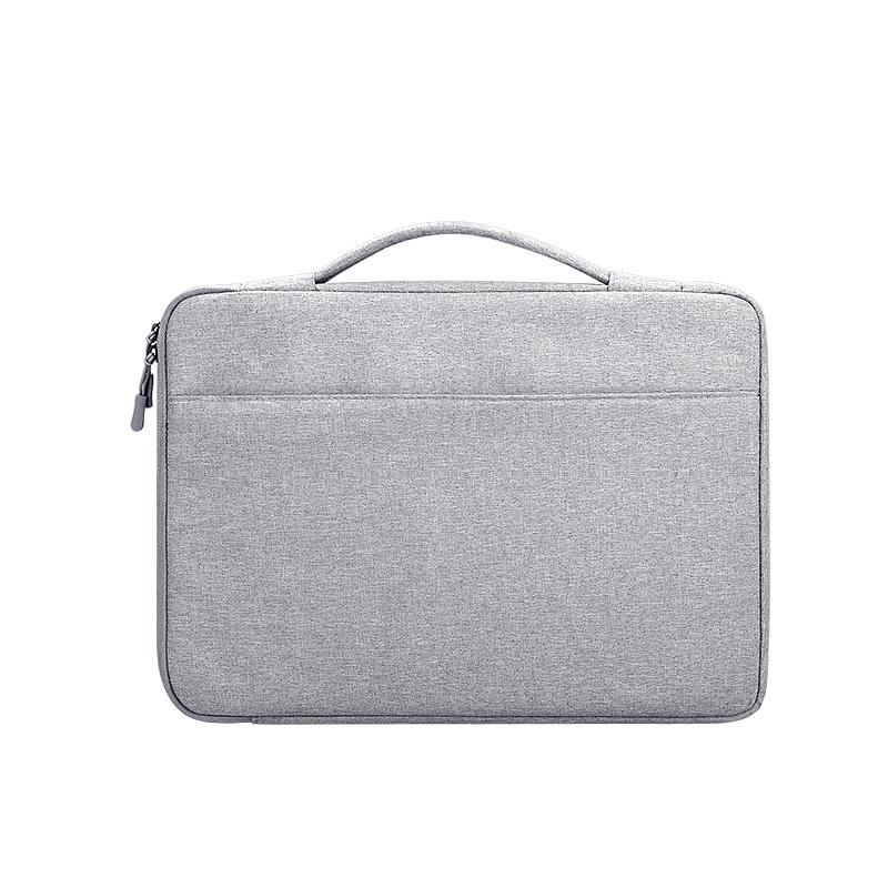 Waterproof Oxford Cloth Laptop Handbag With Trolley Strap - Grey