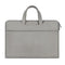 Waterproof Portable One-Shoulder Handbag For 13.3 Laptops With Hidden Zipper And Suitcase Belt - Light Grey