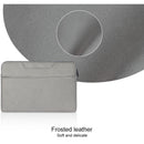 Waterproof Portable One-Shoulder Handbag For 14.1 Laptops With Hidden Zipper And Suitcase Belt - Light Grey