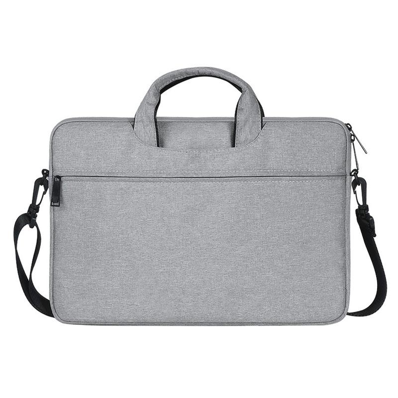 Waterproof Oxford Cloth One-Shoulder Handbag For 15.6 Laptops - Hidden Portable Strap - Light Grey