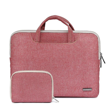 13.3 Inch Simple Business Laptop Bag With Liner - Ls-116 - Canvas Vintage Pattern Pink