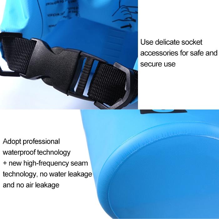 Waterproof Single Shoulder Bag Dry Sack 5L Capacity - Sky Blue