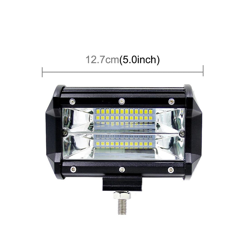 5 Inch 18W 24 Led Waterproof Ip67 Two Bar Modified Off - Road Lights Spotlight Light Car Work Lights Dc 9 - 48V - White